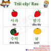 Từ vựng tiếng Hàn về rau và trái cây qua hình ảnh