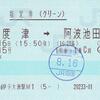 南風15号　指定券（グリーン）