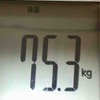 2018年2月4日　75キロの壁厚い！　75.3kg　体脂肪率23.0%