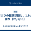 14年ぶりの健康診断と、1.8cmの誇り【25/5/13】