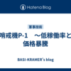 哨戒機P-1　～低稼働率と価格暴騰