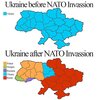 NATO介入前のウクライナとNATO介入後のウクライナ