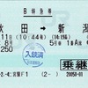 本日の使用切符：JR東日本 二宮駅発行 いなほ8号 秋田➡︎新潟 B特急券