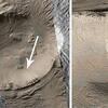 火星で水が最近流れた跡？の事。