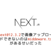 Next.js@12.3.2で画像アップロードできないのはmiddleware.tsがあるせいだった