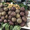 イタリア　～　ローマ編②　トリオンファーレ市場　Mercato Trionfale　の　チーズやハム　野菜の店