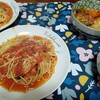 自家製バジルを使ったトマトソースパスタ