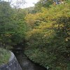 山の神様と渓流（青森県下北郡東通村）