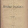 ：HENRI DE RÉGNIER『Histoires incertaines』（アンリ・ド・レニエ『さだかならぬ話』）