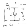 水晶振動子につけるコンデンサの値