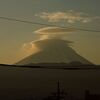 富士山に笠雲