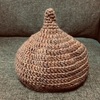 セリアの毛糸で、子供用のどんぐり帽を編む