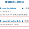 腰痛診断の問題点