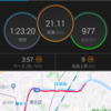 連休最終日の単独ハーフ走
