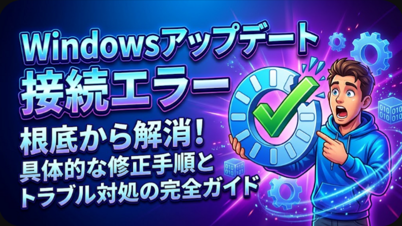 Windowsアップデート接続エラーを根底から解消する！具体的な修正手順とトラブル対処の完全ガイド