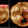 宇宙　太陽に地球の20倍の大きさの2つの穴が空きました