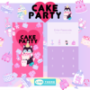 「CAKE PARTY animals」ラインきせかえリリース♡