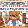 日曜恒例：2026年2月第4週の金運・健康運を振り返る（過剰な不安は回避できたが、市場結果が伴わなかった週）