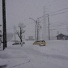 大雪の中の京都路
