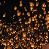 タイの祭事　2018年11月　タイ灯のろう流し、ローイクラトーン（Loi Krathong）