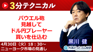 見通しズバリ！3分テクニカル分析「ライブ‼」 ニューヨーク市場の見通し　2024年4月30日