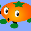 オレンジのキャラクターの絵