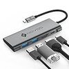 USBハブ3.0 usb3.0ポートアダプターNOVOO PD+HDMI+USB3.0*2 MacBook2016 MacBook Pro/ChromeBook対応 (グレー)