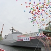 哨戒艦「ひのき」「すぎ」進水・命名式
