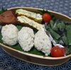 曲げわっぱ弁当77　鶏つくね団子