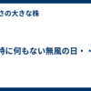 特に何もない無風の日・・