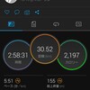 30.5kmJOG。テンポネクスト。朝から繁盛しているファーストフード店を見て太っていた頃を思い出す。