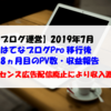 【ブログ運営】2019年7月のPV数・収益報告 Googleアドセンス広告の配信停止により収入激減！