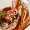 香箱ガニの季節。甘いものだけじゃなく冬の味覚も食べているよ
