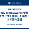 Findy Team Awards 受賞：プロセスを体感した感想と３年間の変遷