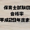 2018-2019年保育士試験の合格率 平成29年度