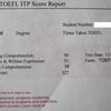 TOEFL ITP Score Reportが届きました