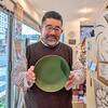 矢嶋ヨーコ洋一さん ピスタチオグリーンの大皿