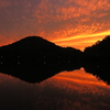 梅雨の晴れ間の美しい夕焼け