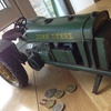 John Deere の農機具の模型