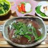 夕焼けといただきものの西瓜