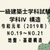 一級建築士試験 構造Ⅳ【令和元年度（2019年度）No.19～No.21】【地盤・基礎】