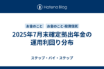 2025年7月末確定拠出年金の運用利回り分布