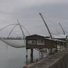 児島湾岸の夏の風物詩、四手網