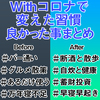 Withコロナで変えた習慣良かった事まとめ。便秘改善でコロナ痩せも達成♪