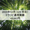 【月次報告】2019年12月の利益は8,641円でした！