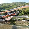 和歌山県「川湯共同露天風呂」鯉のぼりの季節♪