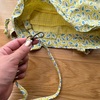 巾着バッグにスナップボタン付けをしました。