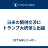 日米の関税交渉にトランプ大統領も出席