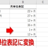 数式/関数：年月表記の文字列を月単位表記に変換する