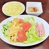 節制中飲食物摂取記録. 冷しつけ麺.自炊.昼食
